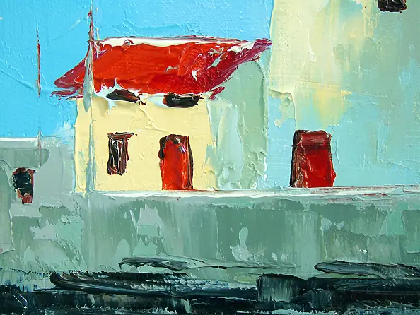 Olha Darchuk - A Quiet Harbor by the Lighthouse