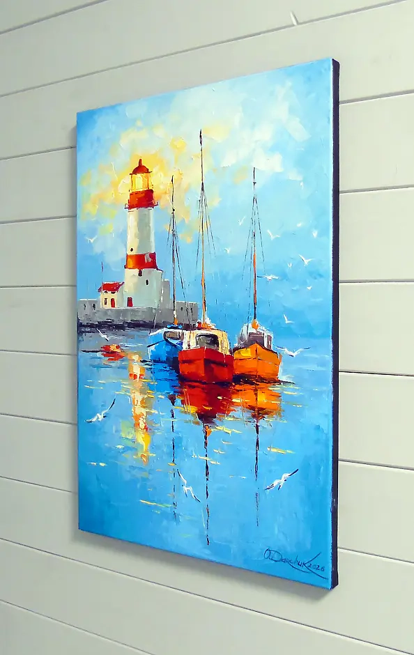 Olha Darchuk - A Quiet Harbor by the Lighthouse