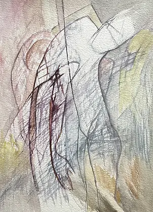 Anna Lupa Suchy, And the act, Watercolors - paper, 20 x 29