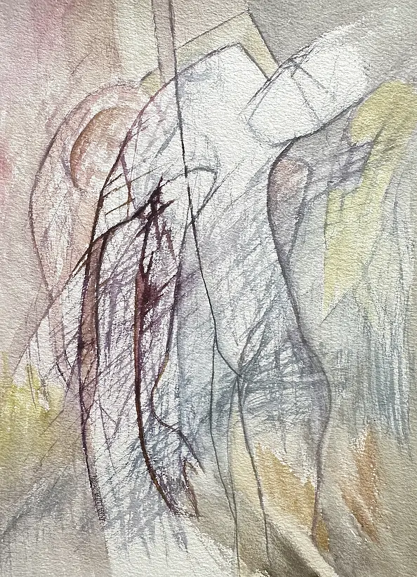 Anna Lupa Suchy, And the act, Watercolors - paper, 20 x 29