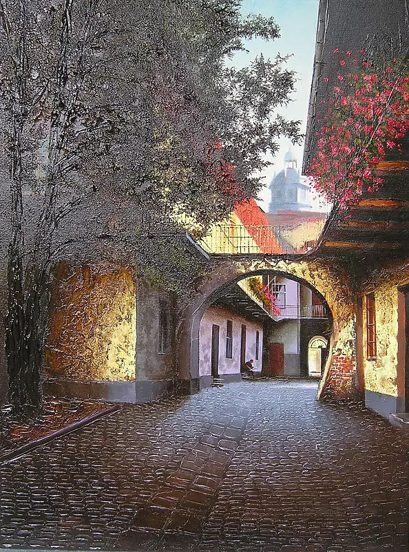 Marlena Łozińska - Podwórko w pionie I