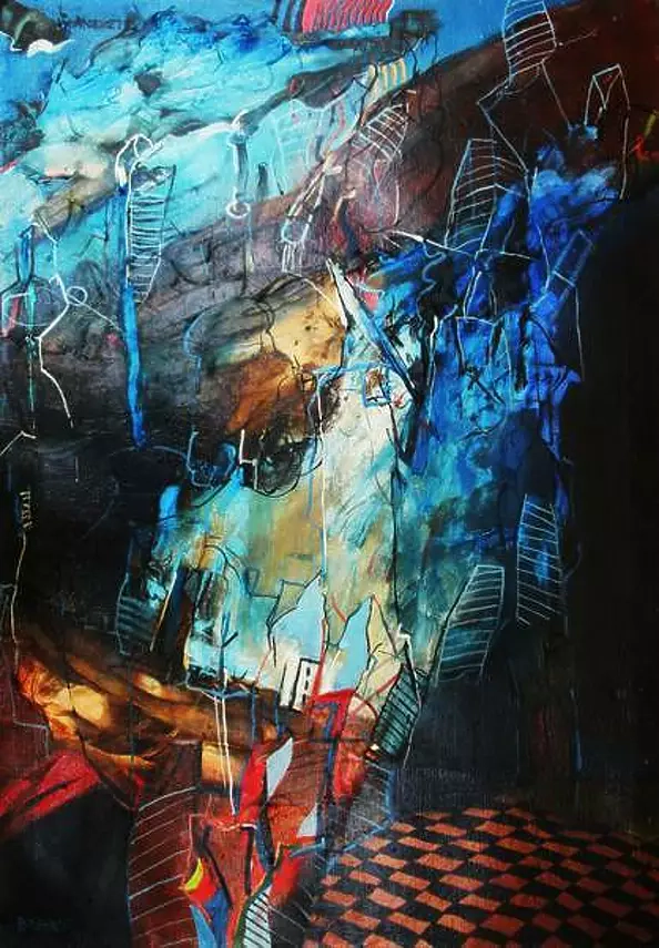 Lech Biernacki - Abstrakcja niebieska