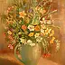 Urszula Nieborak - Blumenstrauß in einem grünen Vase