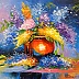 Olha Darchuk - Un bouquet de lilas en pot est un