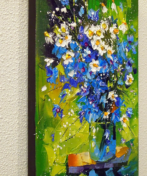 Olha Darchuk - A bouquet of meadow blue flowers