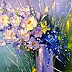 Olha Darchuk - A bouquet of morning flowers in a glass