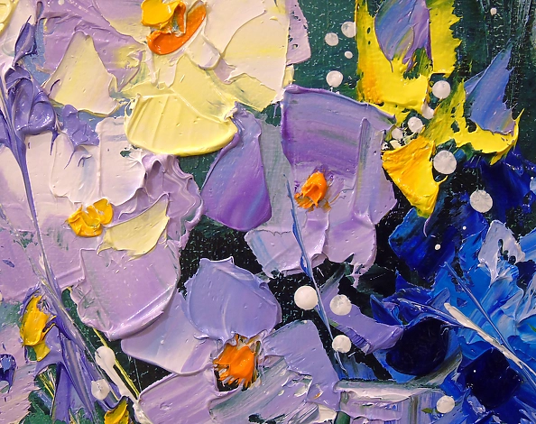 Olha Darchuk - A bouquet of morning flowers in a glass