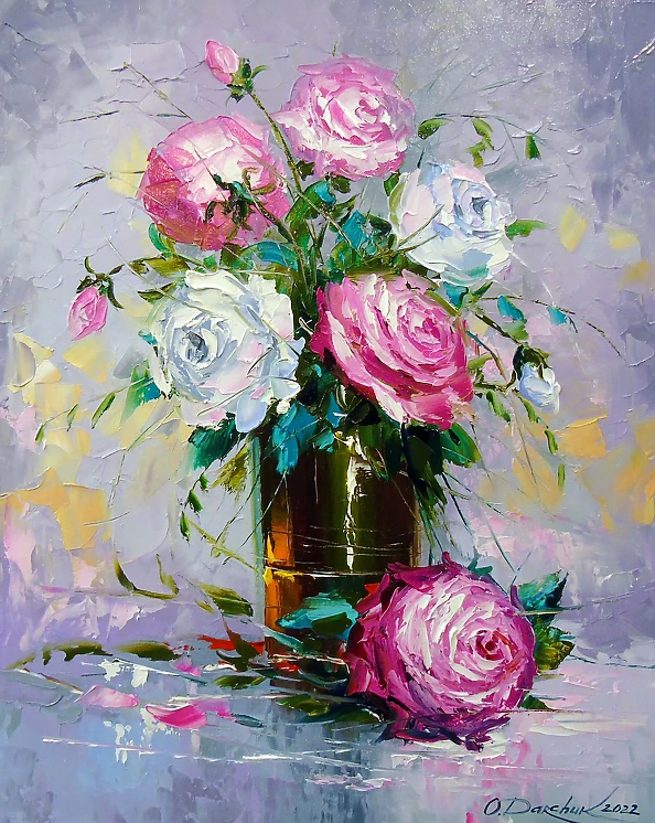 Olha Darchuk - A bouquet of morning roses