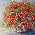 Maria Roszkowska - A bouquet of poppies and spikes