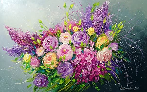 Olha Darchuk - A bouquet of roses for her