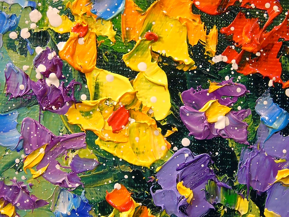 Olha Darchuk - A bouquet of sunny flowers in a vase,