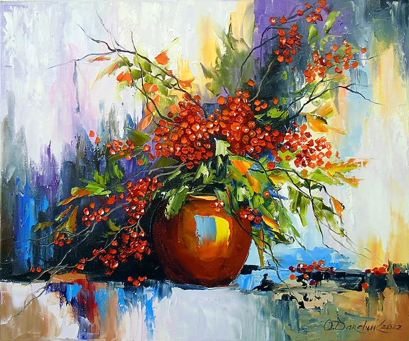 Olha Darchuk - A bouquet of viburnum
