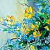 Olha Darchuk - A bouquet of yellow-blue flowers in a vase