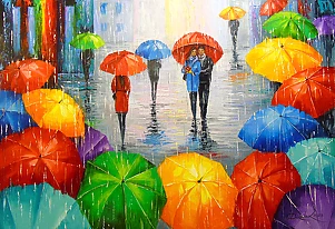 Olha Darchuk - A bright melody of rain in the city