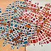 federico cortese, A city divided, Obraz olejny - papier, 35 x 30