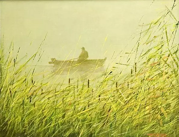 Tadeusz Gazda - Rybak i szuwary