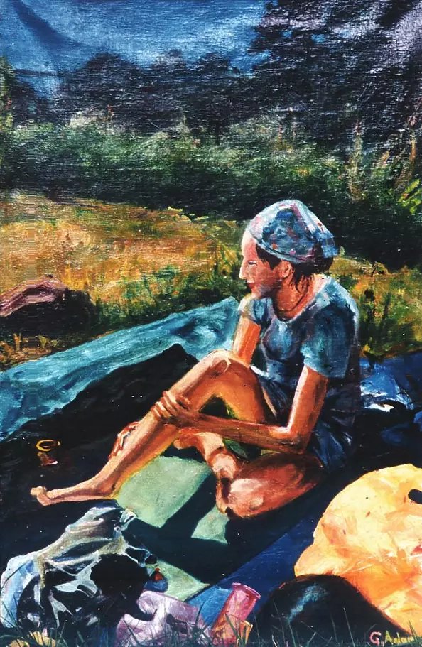 Grzgorz Adametz - The girl in a scarf