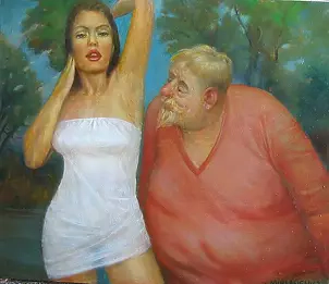   - A girl and a satyr