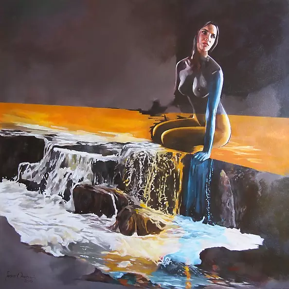 Janusz Orzechowski - Girl and paint