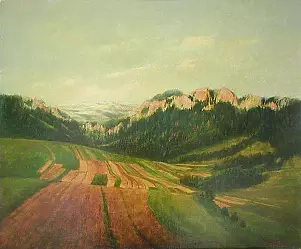 Tadeusz Gazda - Pejzaż ze skałami