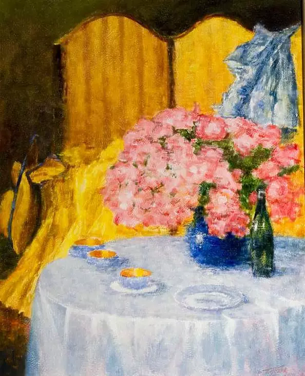 Tadeusz Gazda - pink bouquet