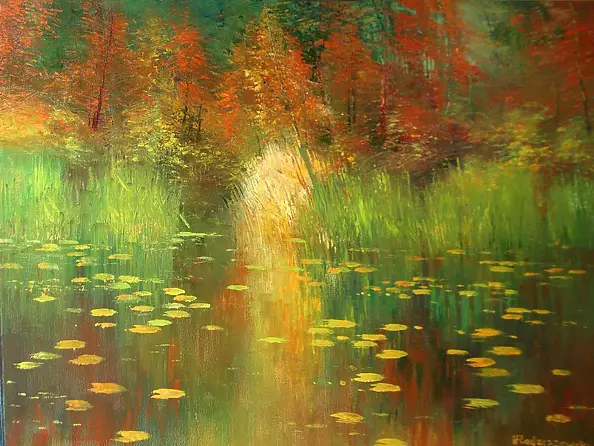 Henryk Radziszewski - The pond in the woods