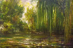 Janusz Kawecki - Staw w blasku słońca