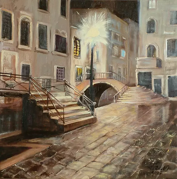 Urszula Nieborak - The mysterious end of the cycle of Venice at night