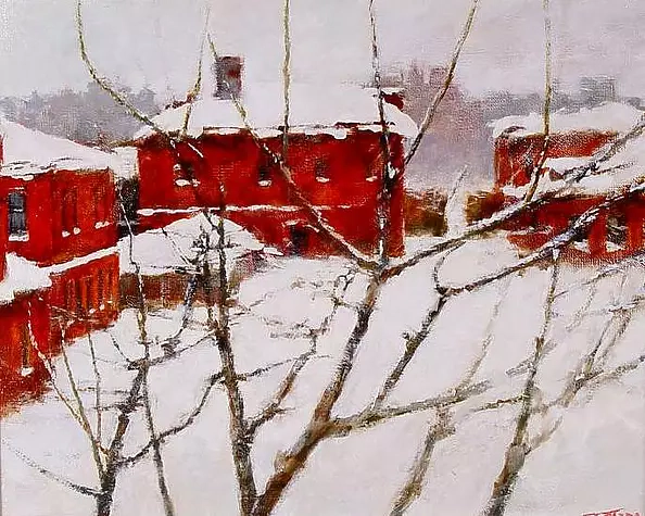 Tadeusz Gazda - Winter backyard