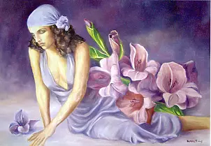   - Kobieta z kwiatami