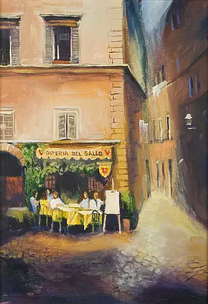 Renata Rychlik - Yellow cafe in Rome