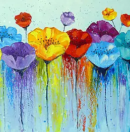 Olha Darchuk - Abstract colorful poppies