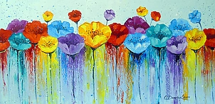 Olha Darchuk - Abstract colorful poppies