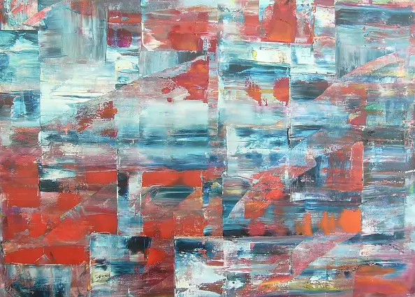 Kazimierz Komarnicki - Abstrakcja Błękit i Czerwień