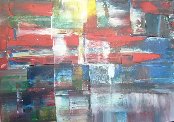 Kazimierz Komarnicki - Abstrakcja. Czerwone światło 