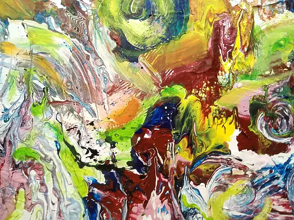 Anna Borcz - Abstrakcja - Dotyk wody