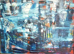 Kazimierz Komarnicki - Abstract blue dawn