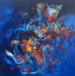 Mirosław Cholewinski, Abstrakcja , Obraz olejny - płótno, 80 x 90
