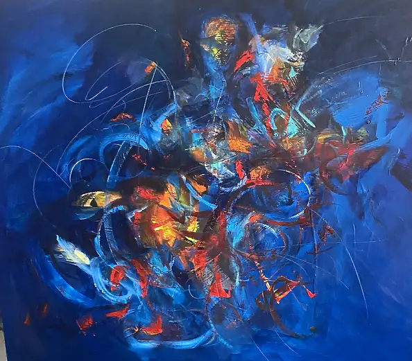 Mirosław Cholewinski, Abstraction, Peinture à l'huile - toile, 80 x 90