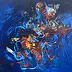 Mirosław Cholewinski, Abstraction, Peinture à l'huile - toile, 80 x 90