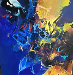 Mirosław Cholewinski, Abstrakcja, Obraz olejny - płótno, 40 x 40