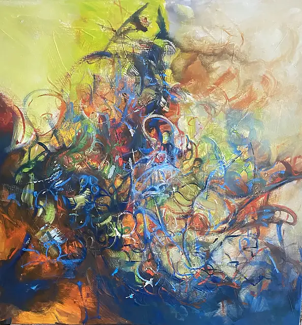 Mirosław Cholewinski, Abstrakcja, Obraz olejny - , 100 x 100