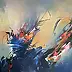 Mirosław Cholewinski, Abstraction, Oil painting - canvas, 90 x 90