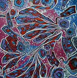 Marina Czajkowska, абстракция, Акрилова картина - папір, 50 x 65