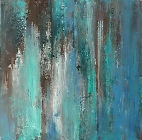 Joanna Zawadowicz Mikołajczyk - Blue abstraction, diptych