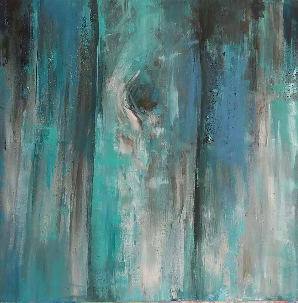 Joanna Zawadowicz Mikołajczyk - Blue abstraction, diptych