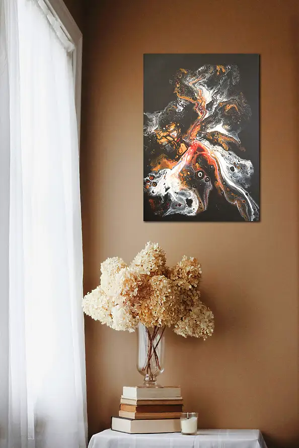Jacek Rutkowski, Abstraction no:021124, Acrylic painting - canvas, 38 x 55