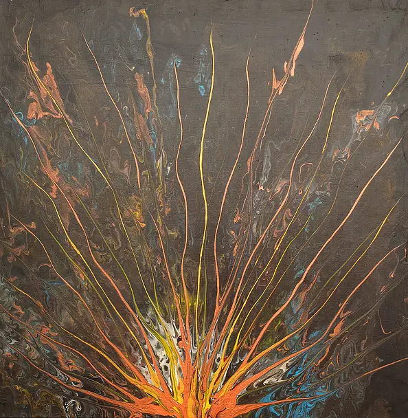 Jacek Rutkowski, Abstraction no:231212, Acrylic painting - canvas, 50 x 50