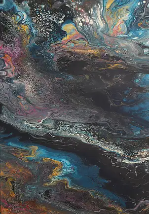 Jacek Rutkowski, Abstraction no:240919, Acrylic painting - canvas, 50 x 70
