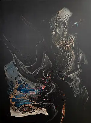 Jacek Rutkowski, Abstraktionsnummer: 241121, Acrylgemälde - Leinwand, 60 x 80